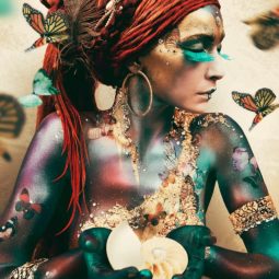 Woman with butterflies I