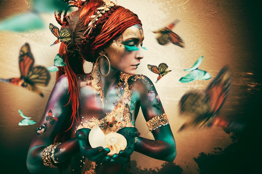 Woman with Butterflies II