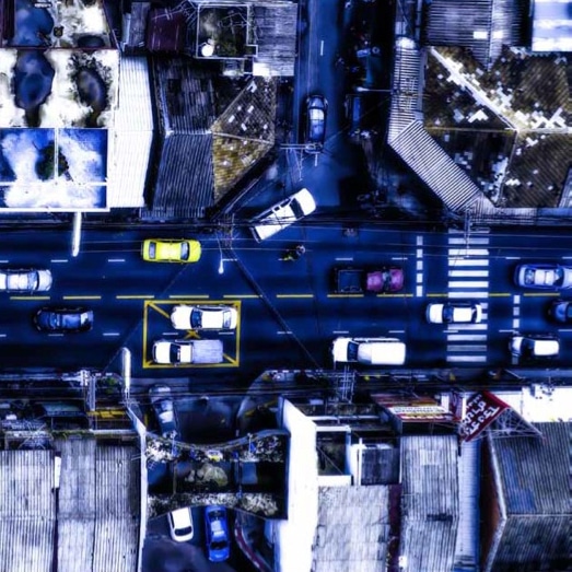 White Traffic - 120 x 120cm