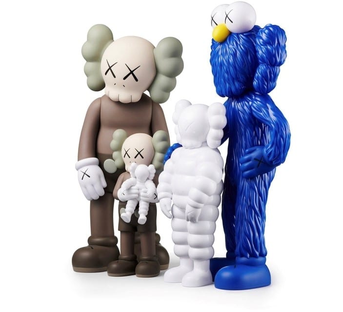 KAWS Family - brown/blue/white