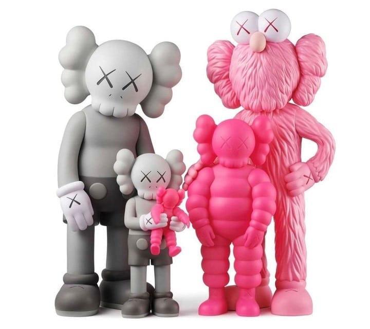 KAWS Family - grey/pink