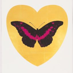 'I Love You' Gold Leaf Black Fuchsia 2015