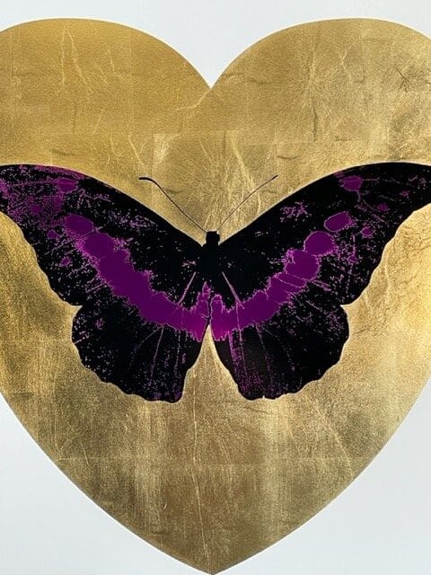 'I Love You' Gold Leaf Black Fuchsia 2015