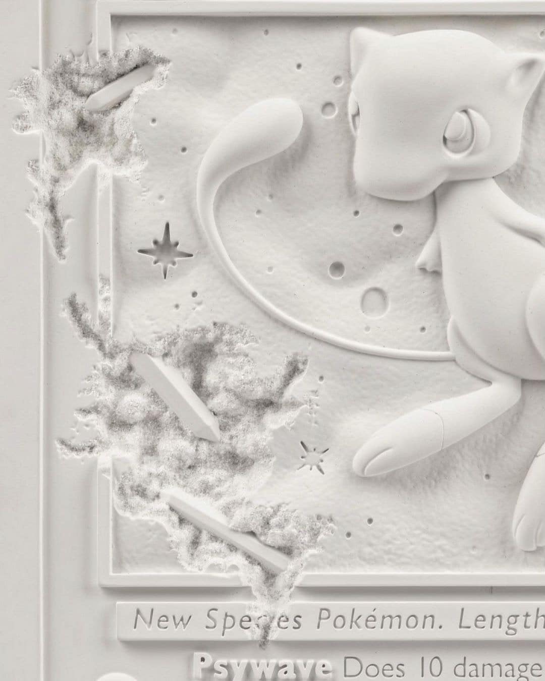 White Crystalized Mew Card