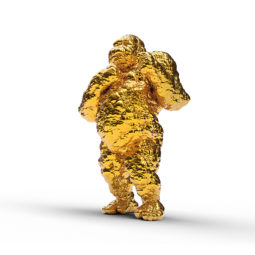 Kong - sculpture gold