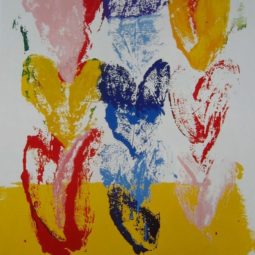 Nine Tulips Yellow Field