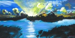 Ondergaande zon Lauwersoog I