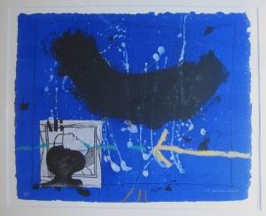 Directionnelle sur bleu