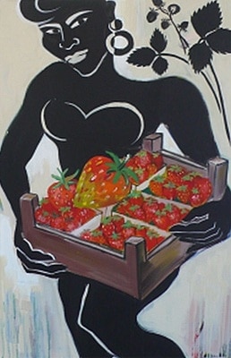 Im schwarzen Erdbeerkraut