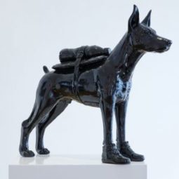 Cloned Doberman with Pet Bottle - Black