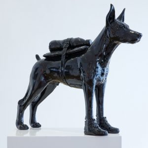 Cloned Doberman with Pet Bottle - Black